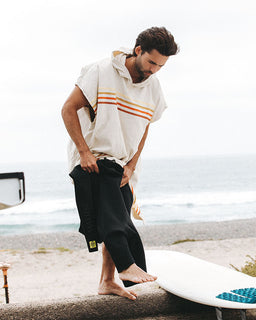 Border Classic Stripe Poncho Natural