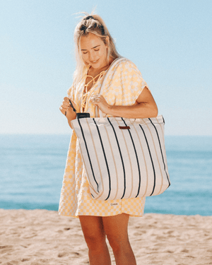 Vert Stripe Beach Tote