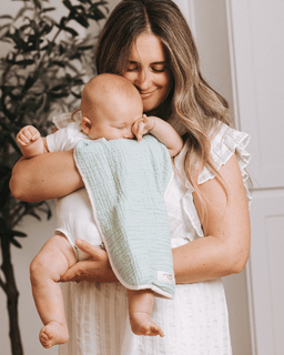 Little Fishies Gauze Burping Cloth Bundle - 3 Pack - Seafoam / Peach Fuzz / Natural