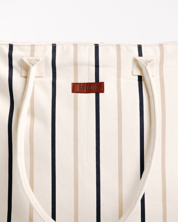 Vert Stripe Beach Tote