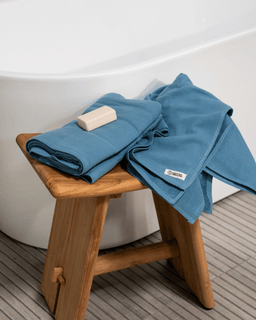 Terra Fringeless XL Bath Bundle - Slate Blue - 2 Pack
