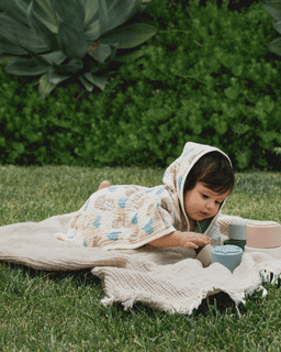 Ducky Gauze Hooded Poncho