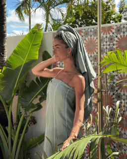 Classic Fringeless XL Bath Bundle 2 Pack - Hedge Green