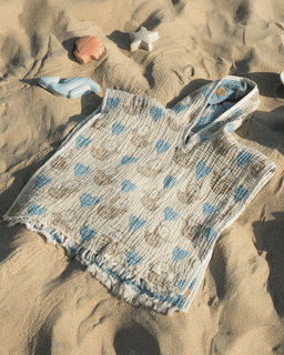 Ducky Gauze Hooded Poncho