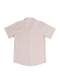 Orb Button Down Waffle Shirt - Sand - Mens
