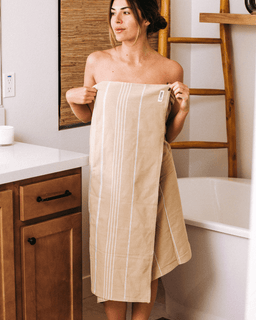 Classic Fringeless XL Bath Bundle - Sand - 2 Pack