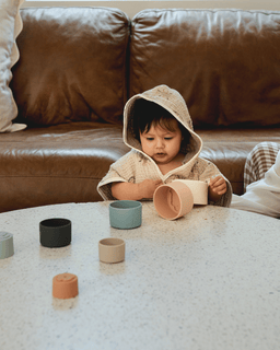 Rainbow Gauze Hooded Poncho