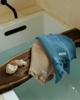 Micro Waffle Hand Bath Bundle - 2 Pack - Slate Blue