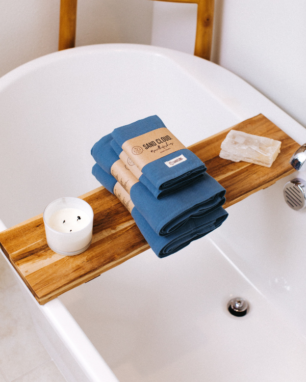 Terra Fringeless XL Bath Bundle 4 Pack Mixed - Slate Blue