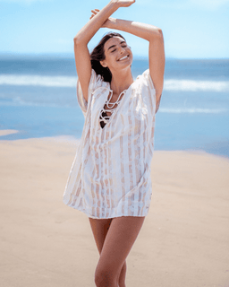 Daisy Stripe Cover Up