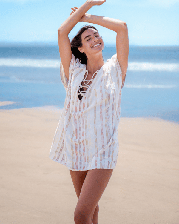 Daisy Stripe Cover Up