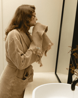 Micro Waffle Hand Bath Bundle - 2 Pack - Sand