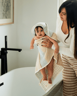 Choo-Choo Train Gauze Hooded Blanket Single