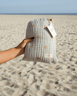 Choo-Choo Train Gauze Receiving Blanket Single with Pouch