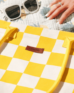 Checker Beach Tote