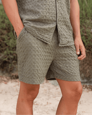 Orb Waffle Short - Olive - Mens