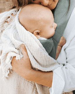 Little Fishies Gauze Receiving Blanket Set - 3 Pack - Natural / Beige / Warm Taupe