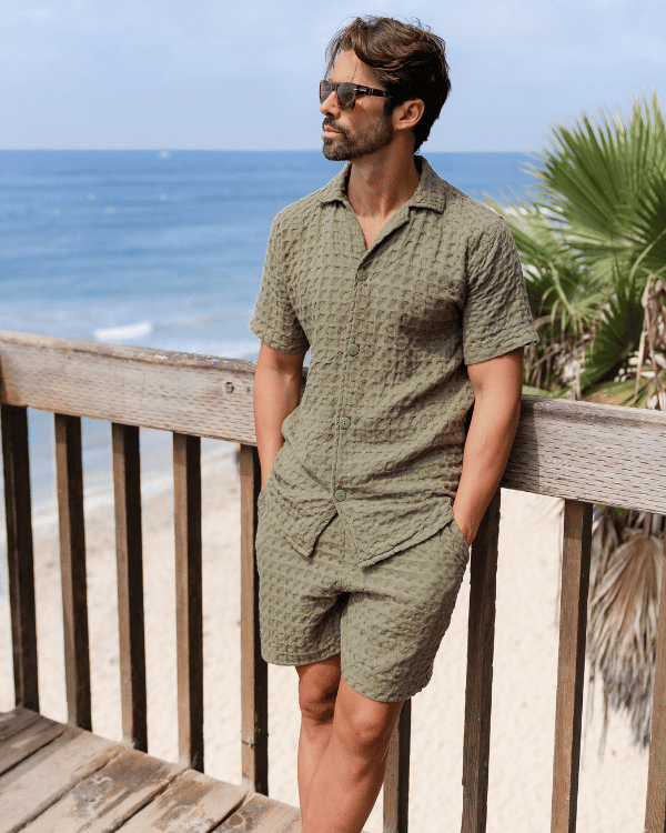 Orb Waffle Short - Olive - Mens