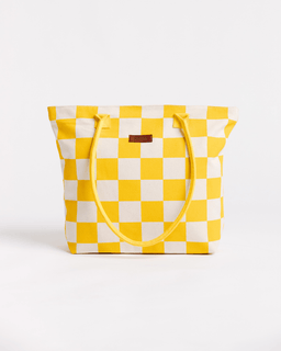 Checker Beach Tote