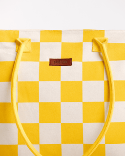 Checker Beach Tote