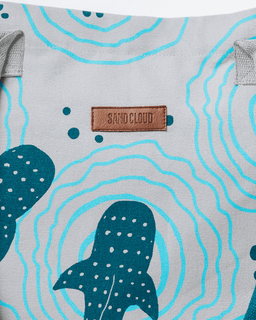 Shark Ripples Beach Tote