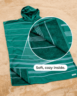 Terra Hooded Poncho- Green