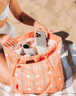 Diamond Mudcloth Beach Tote