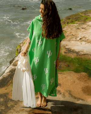 Cactus Hooded Poncho