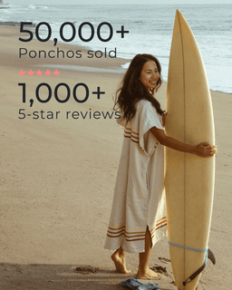 Classic Stripe Hooded Poncho Dusty Pink