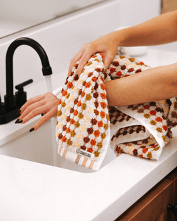 Stripe Polka Dot Hand Bath Bundle - 2 Pack - Taupe