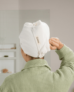 Terra Hair Towel - Ivory