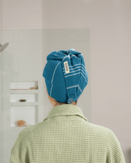 Classic Hair Towel - Teal Blue