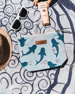 Shark Ripples Zipper Pouch