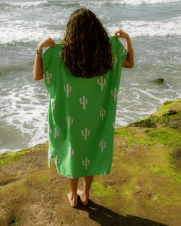 Cactus Hooded Poncho