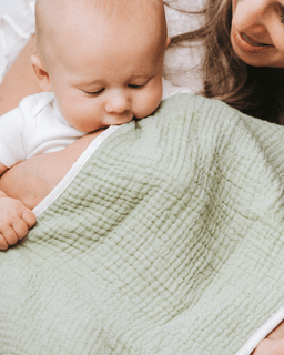 Little Fishies Gauze Burping Cloth Bundle - 3 Pack - Sage / Grey / Navy