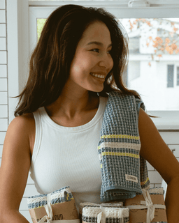 Verbena Waffle Kitchen Towel Bundle - Assorted 3 Pack