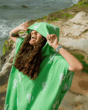 Cactus Hooded Poncho