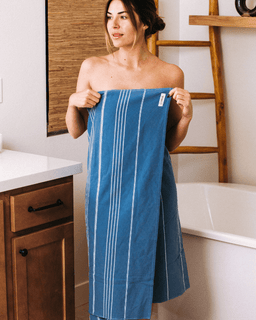 Classic Fringeless XL Bath Bundle - Slate Blue - 2 Pack