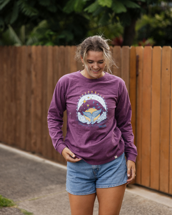 Fluke Whale LS Tee - Berry