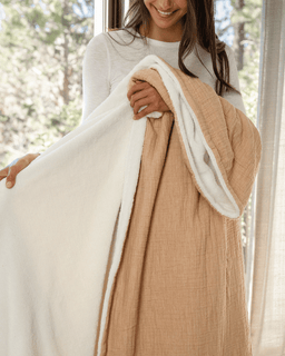 Softy Solid Plush Blanket - Beige