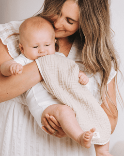 Little Fishies Gauze Burping Cloth Bundle - 3 Pack - Natural / Beige / Warm Taupe