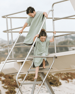 Terra Hooded Poncho Youth  - Sage