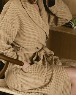 Micro Waffle Robe - Sand