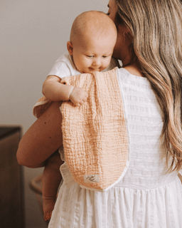 Little Fishies Gauze Burping Cloth Bundle - 3 Pack - Seafoam / Peach Fuzz / Natural