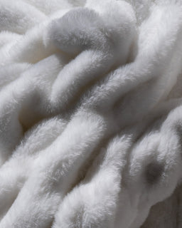 Close up texture shot of snowy drift blanket