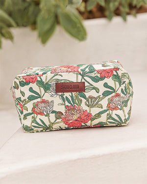Floral Toiletry Pouch (With Zipper Closure)