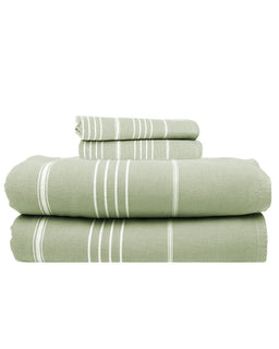 Classic Fringeless XL Bath Bundle - Hedge Green