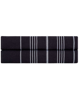 Classic Fringeless XL Bath Bundle - Black - 2 Pack