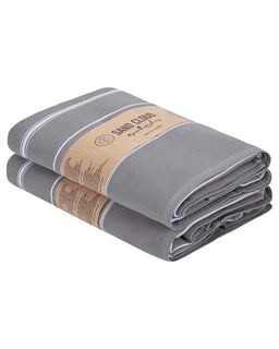 Classic Fringeless XL Bath Bundle - Grey - 2 Pack