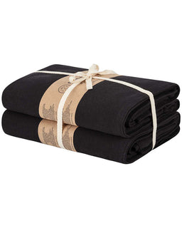 Terra Fringeless XL Bath Bundle - Black - 2 Pack